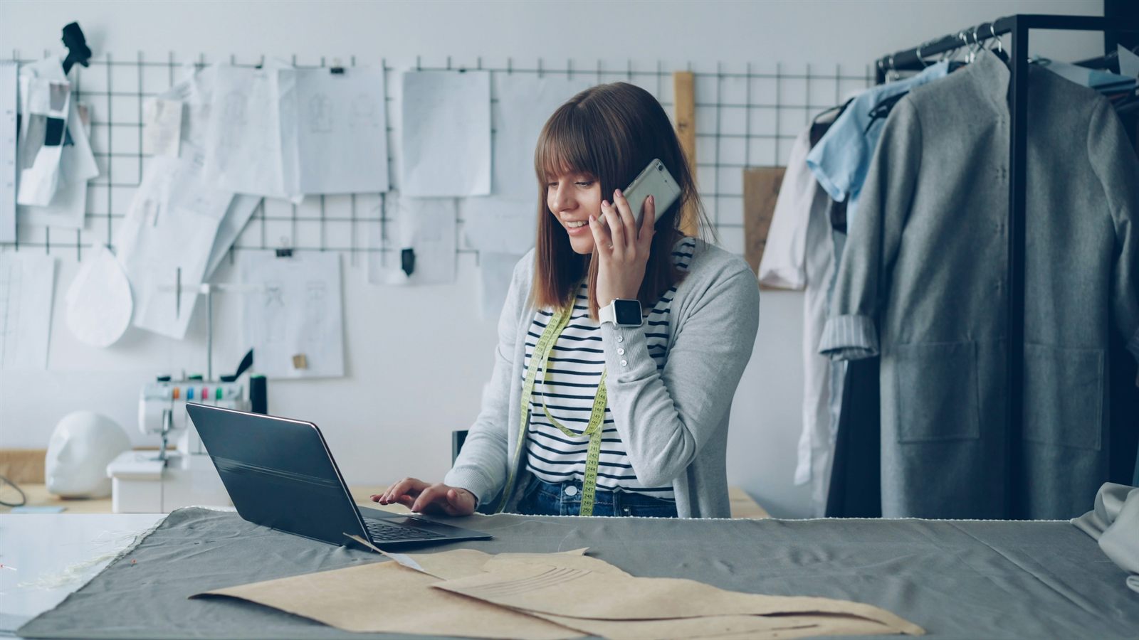 A small-business owner at work