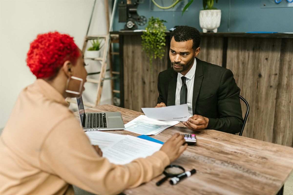 An advisor reviewing funding options with a business owner